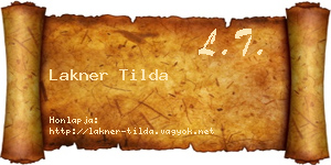 Lakner Tilda névjegykártya